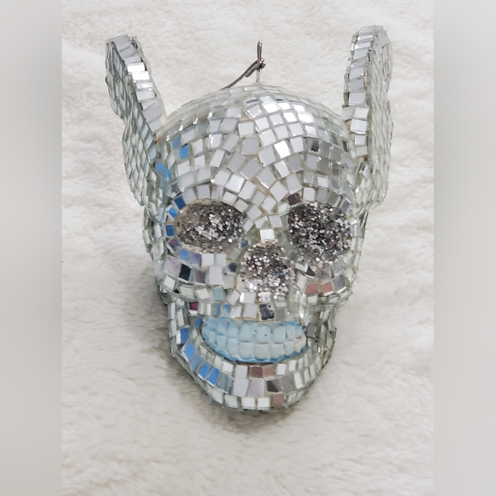 Disco Skull Mosaic Mirror Decor